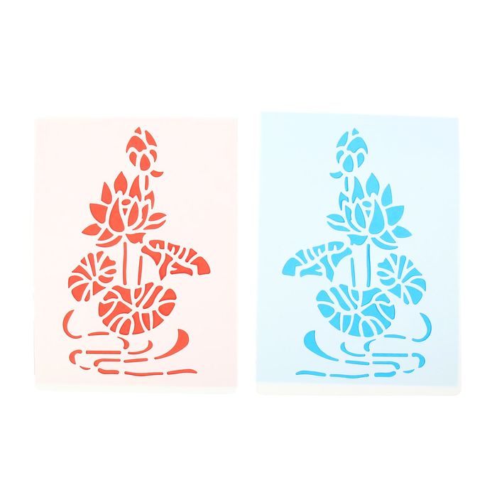 Трафарет "Кувшинки" МИКС