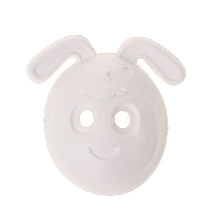 Основа для творчества и декорирования - маска на резинке "Ушастик"