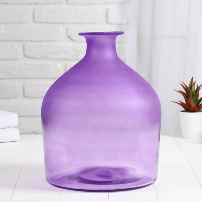 Ваза-бутыль "Лиловая" матовая