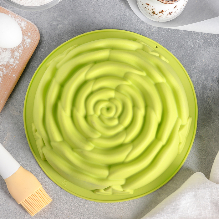 Форма для выпечки "Роза", цвета МИКС