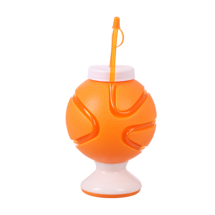 Поильник детский с трубочкой «Мяч», 600 мл, от 9 мес., цвет голубой