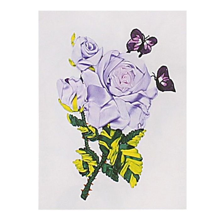 Набор для вышивания лентами "Редкая роза" размер основы 30*30 см