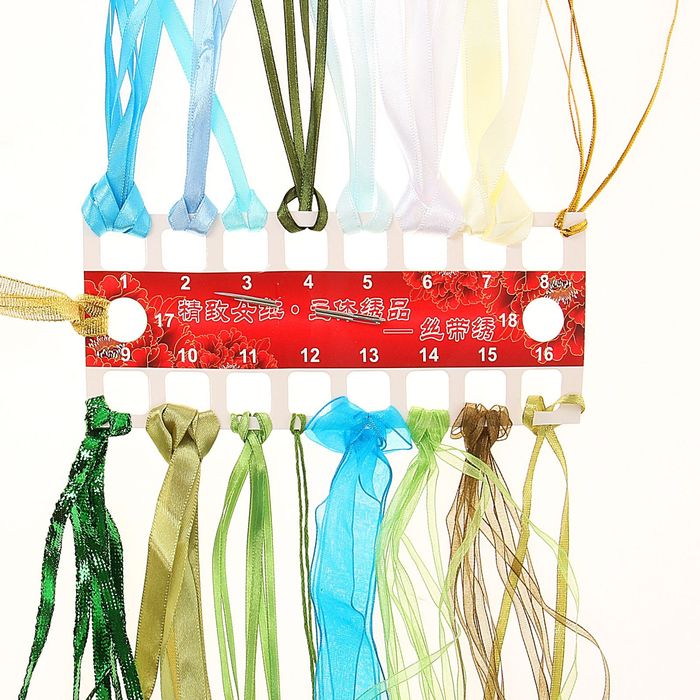 Набор для вышивания лентами "Букет с васильками" размер основы 35*50 см