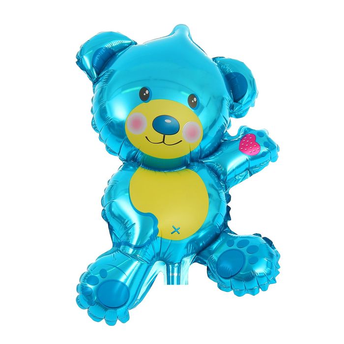 Шар фольгированный 10" "Мишка" с клапаном, мини, без палочки