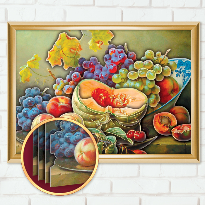 Аппликация объемная - 3D "Натюрморт" А3 + двусторонняя клейкая лента