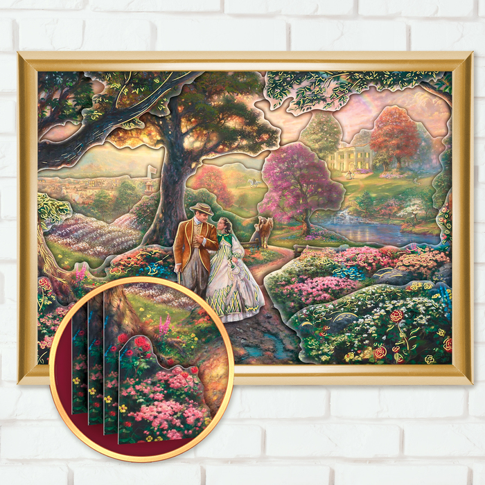 Аппликация объемная - 3D "Пара на прогулке" А3 + двусторонняя клейкая лента