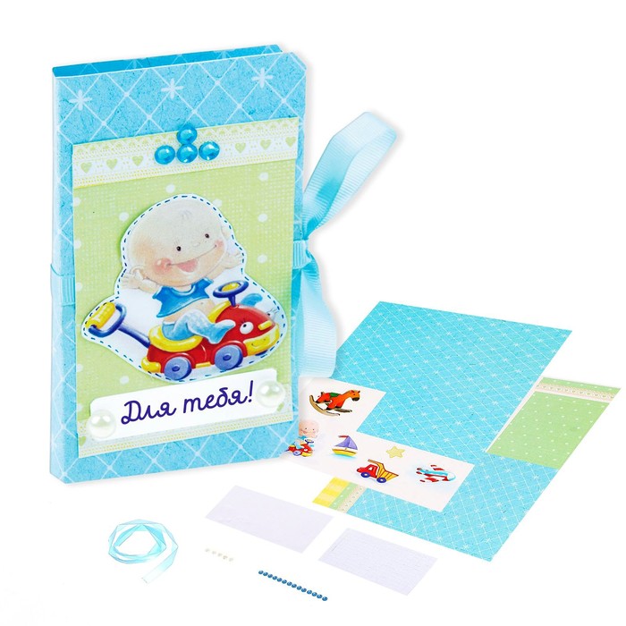 Набор для создания "чайных" открыток из бумаги "Малыш" + декор