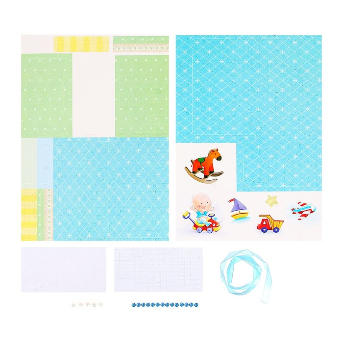 Набор для создания "чайных" открыток из бумаги "Малыш" + декор