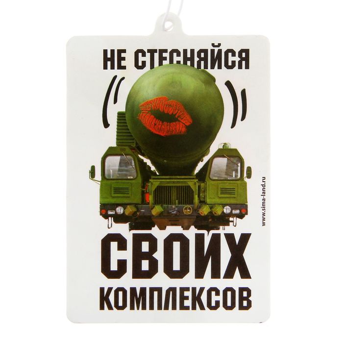 Ароматизатор в авто "Не стесняйся своих комплексов", хвоя