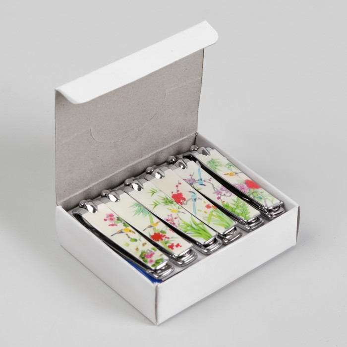 Кусачки-книпсер маникюрные, с пилкой, 5,5(±0,5)см, цвет МИКС