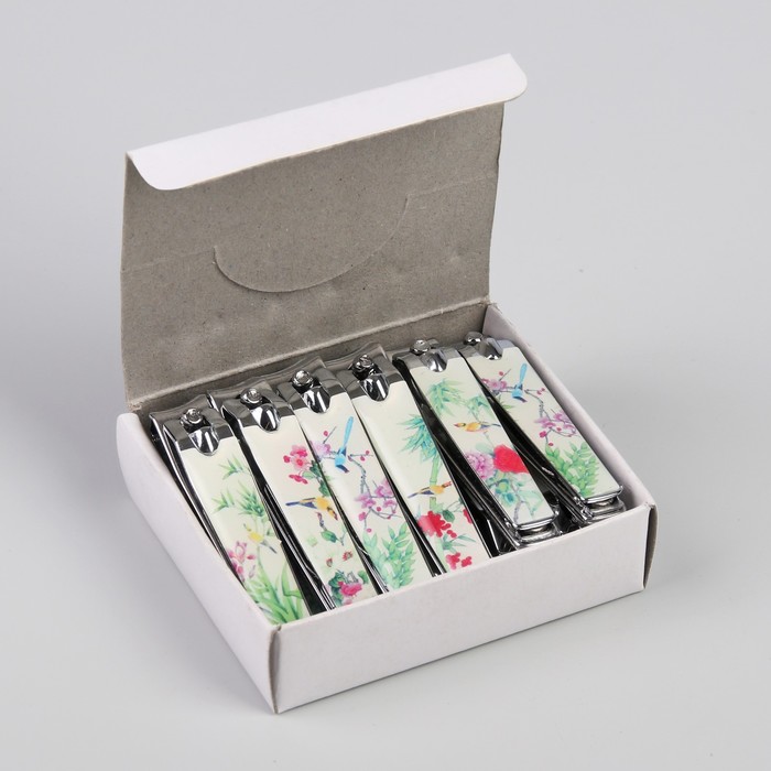 Кусачки-книпсер маникюрные, с пилкой, 5,5(±0,5)см, цвет МИКС