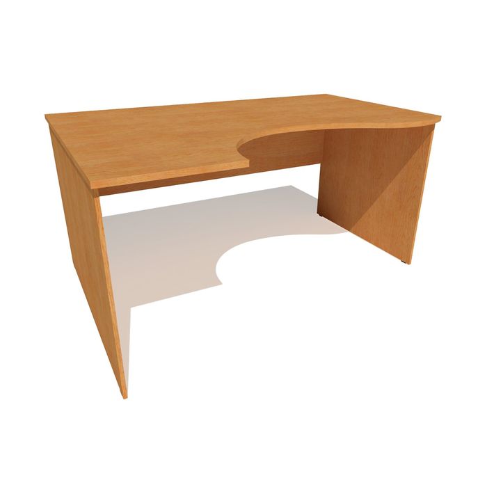 Стол письменный с внутренним радиусом 1600*850*750 правый бук бавария