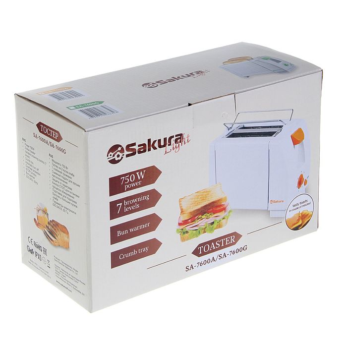 Тостер Sakura SA-7600A, 750 Вт