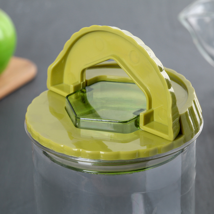 Банка для сыпучих 1,2 л с вакуумной крышкой Easy lock, цвет МИКС