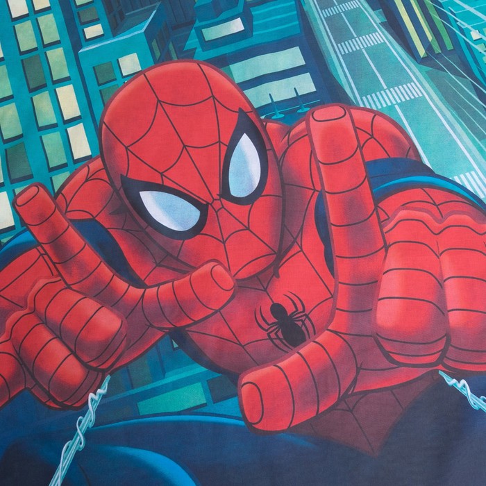 Постельное бельё "Человек-Паук" 1,5 сп., размер 143х215 см, 150х214 см, 50х70 см -1 шт., 100% хлопок, поплин 125 г/м2