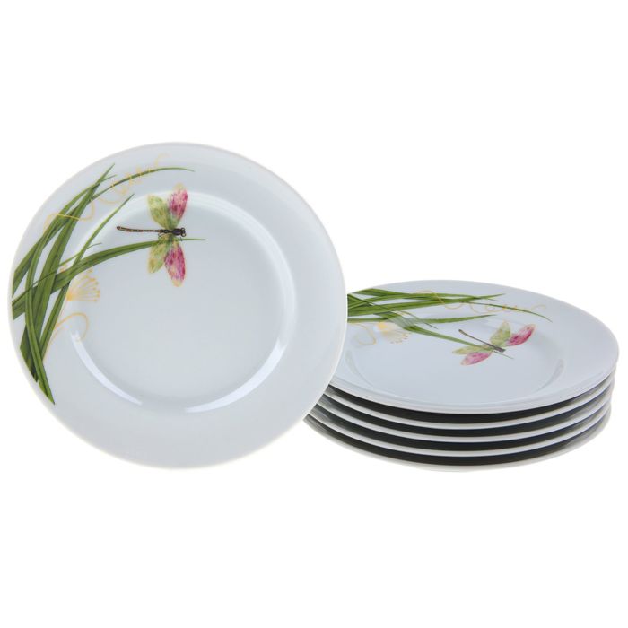 Набор тарелок мелких 20 см "Стрекоза", 6 шт