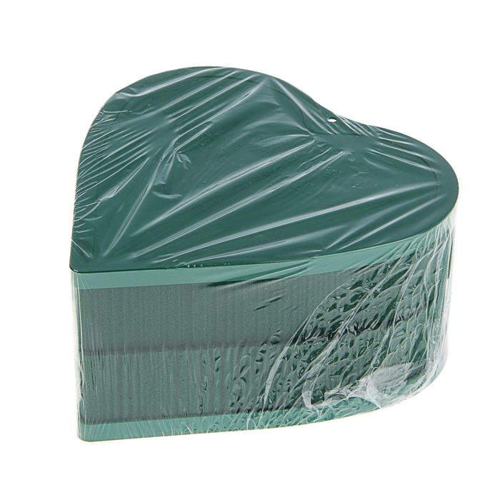 Губка флористическая "Виктория" сердце на пластиковой подставке, 20 см х 19 х 5 см