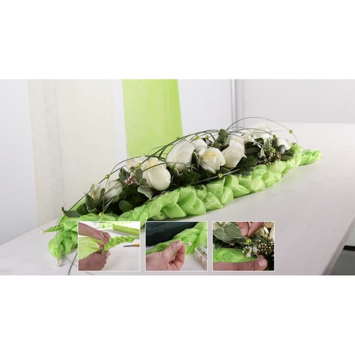 Губка флористическая "Виктория" кирпич с поддоном большой 48 х 7 х 5 см