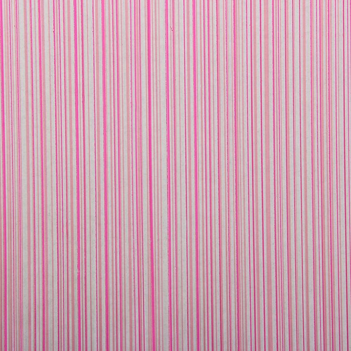 Бумага упаковочная крафт "Полоски люкс", бело-розовая, 0.5 х 10 м