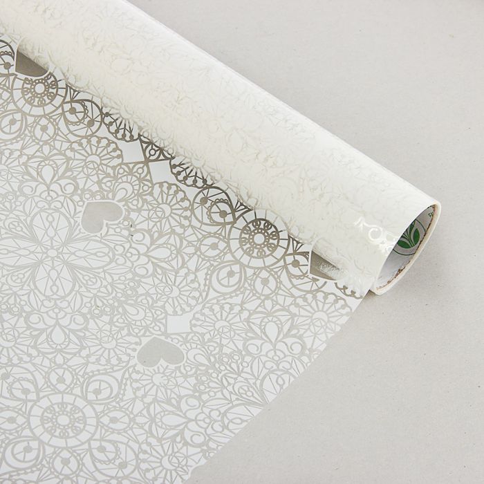 Плёнка для цветов и подарков "Восторг", белая, 0,5 х 9 м, 30 мкм