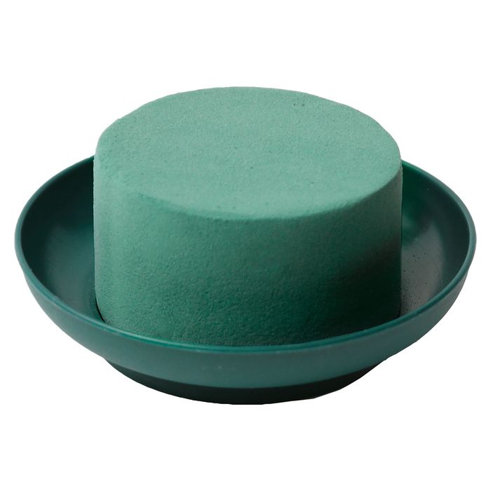 Губка флористическая "Виктория", цилиндр с поддоном, большой 27 х 8 см