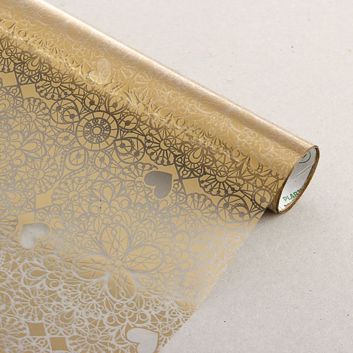 Плёнка для цветов "Восторг", цвет золотой, 0,5 х 9 м