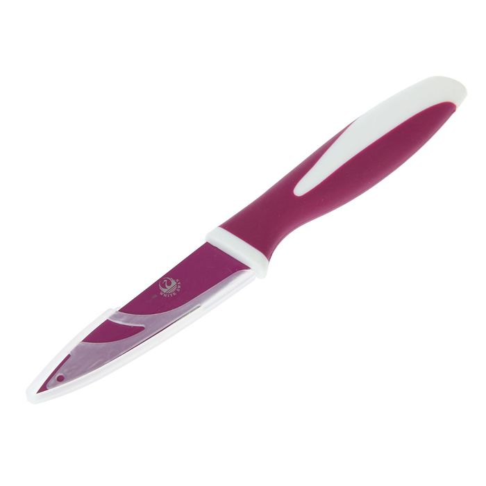 Нож с антиналипающим покрытием "Симпл" лезвие 9,5 см, цвета МИКС