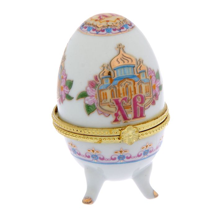 Яйцо-шкатулка пасхальная "ХВ. Церковь"