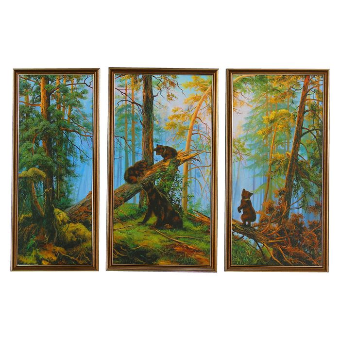 Модульная картина в раме "В бору", 50×70 см