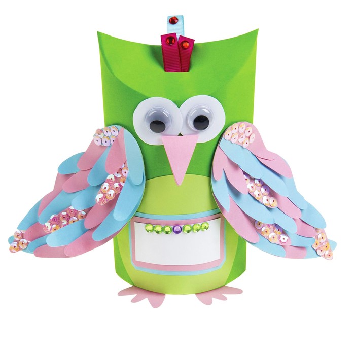 Набор для создания игрушки-коробки из бумаги "Птичка"