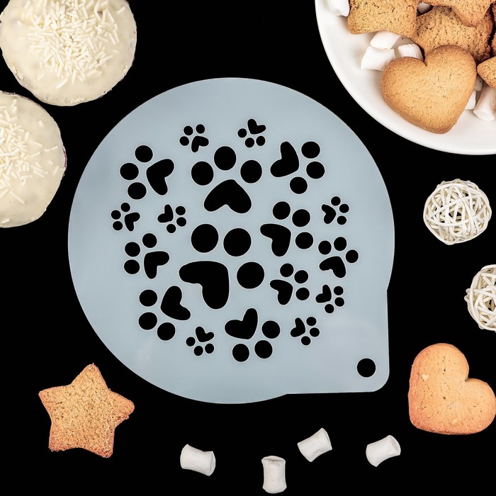 Трафарет для выпечки 17х15 см "Лапки"