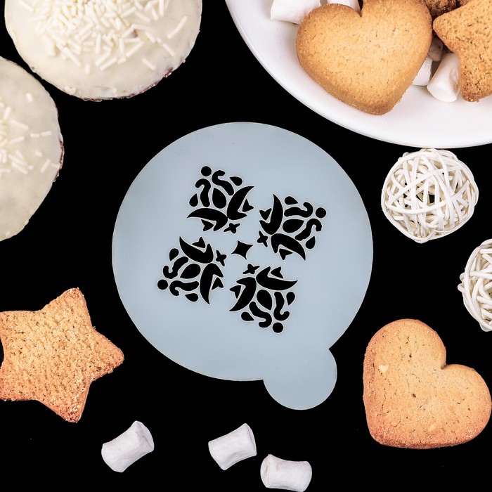 Трафарет для выпечки 10х8,5 см "Узоры"