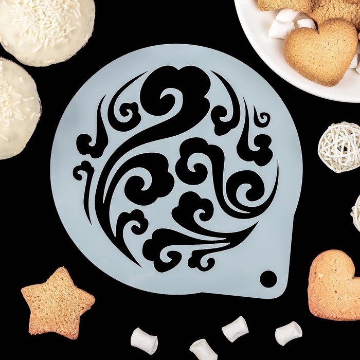 Трафарет для выпечки 17х15 см "Ветер"