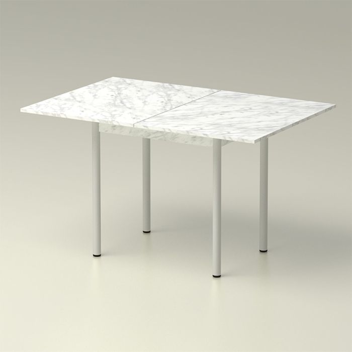 Стол обеденный раскладной 860х650, мрамор