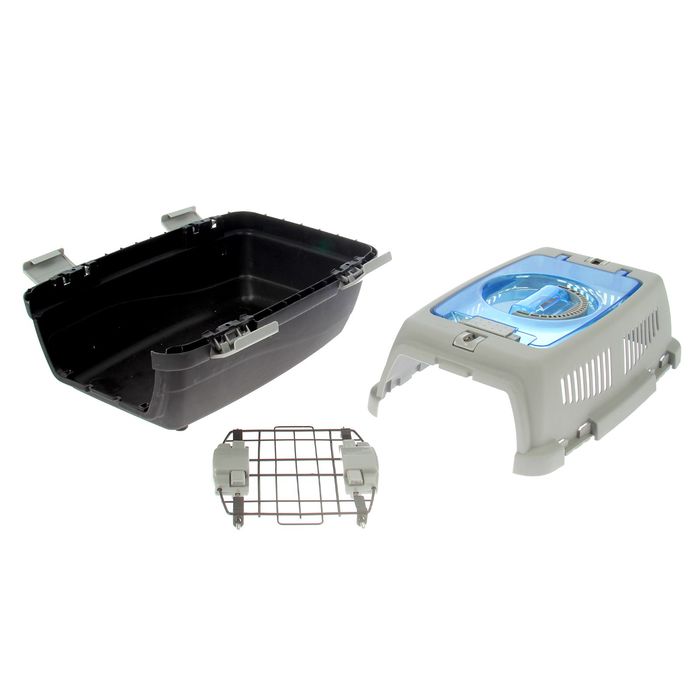 Переноска с откидной прозрачной крышей, 48 х 33 х 29,5 см, вес животного до 4 кг, микс