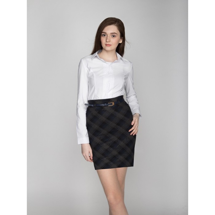 Юбка женская 446, размер 40, рост 170, цвет темно-синий/черный