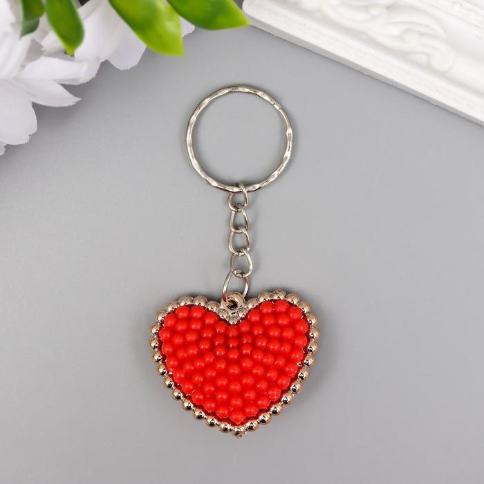 Брелок пластик "Сердечко", МИКС