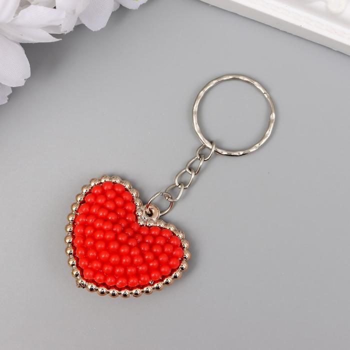 Брелок пластик "Сердечко", МИКС