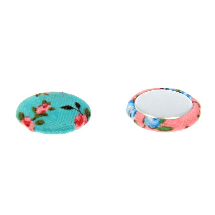 Декор для творчества "Пуговка с цветами", набор 20 шт., d= 1,5 см