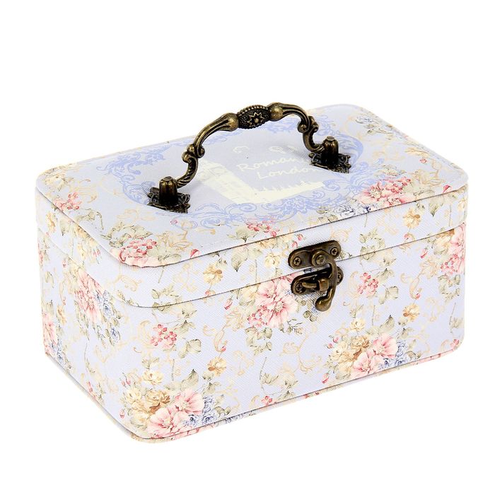 Шкатулка кожзам для украшений "Нежность" МИКС 9,5х12,5х19,5 см