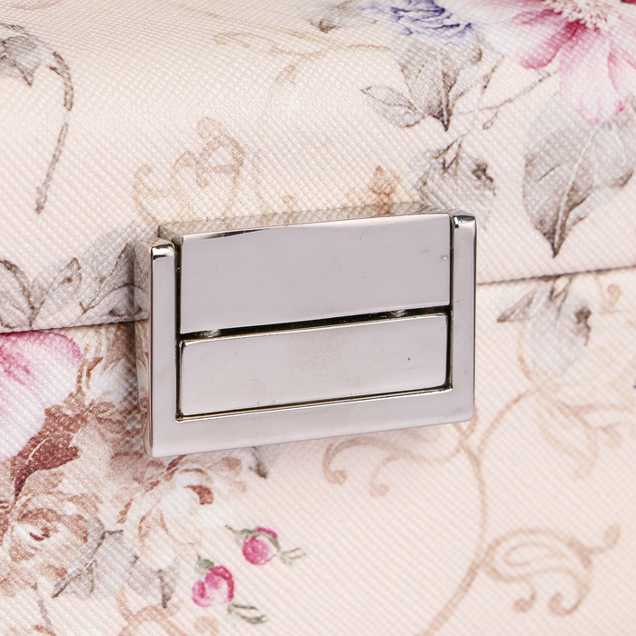 Шкатулка для украшений "Королева цветов", кремовая