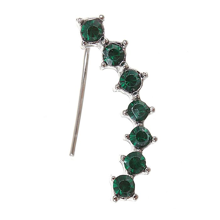 Пуcеты в коробочке 5 пар "Дорожка в камнях", цвет МИКС в серебре