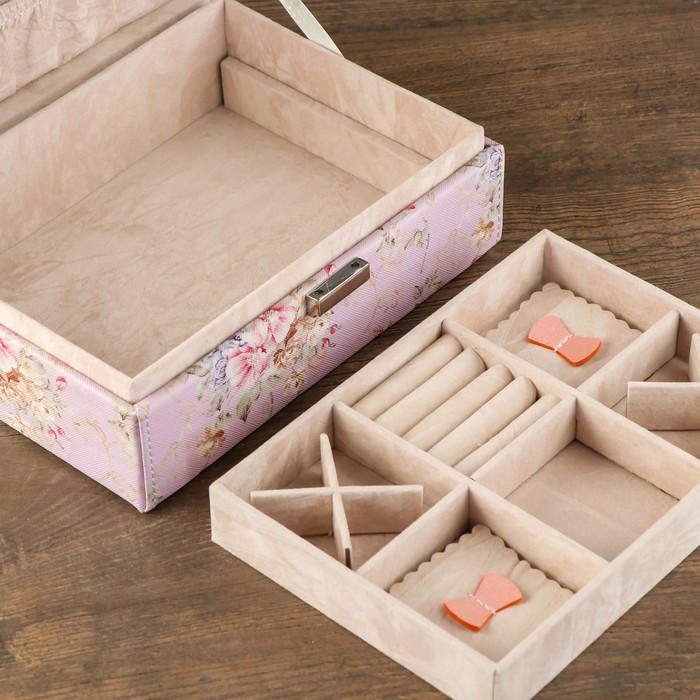 Шкатулка для украшений "Париж", розовая