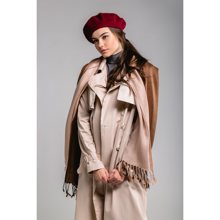 Палантин, размер 70х170 см, цвет кофейный/шоколадный