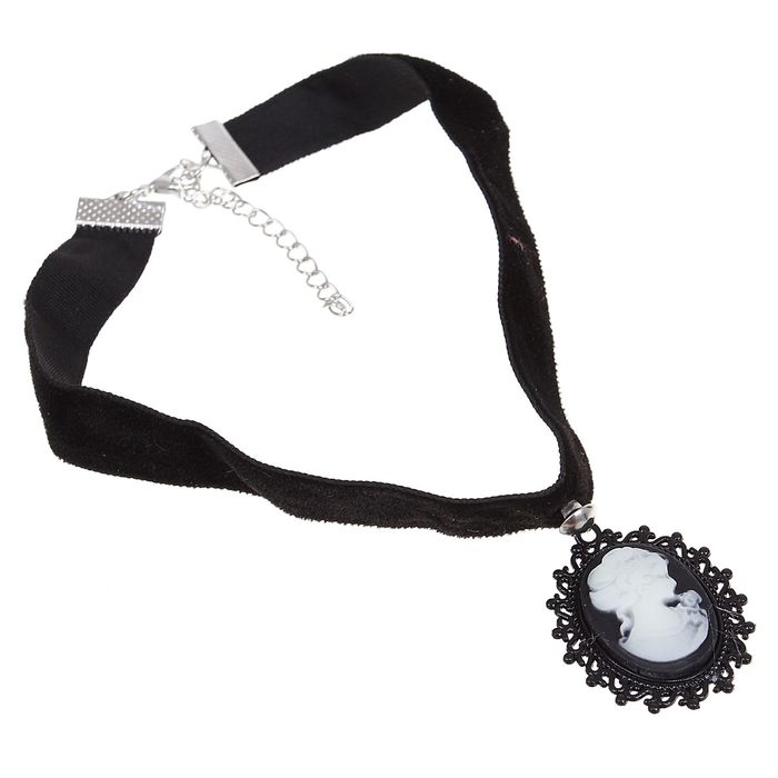 Чокер "Камея" цвет чёрно-белый