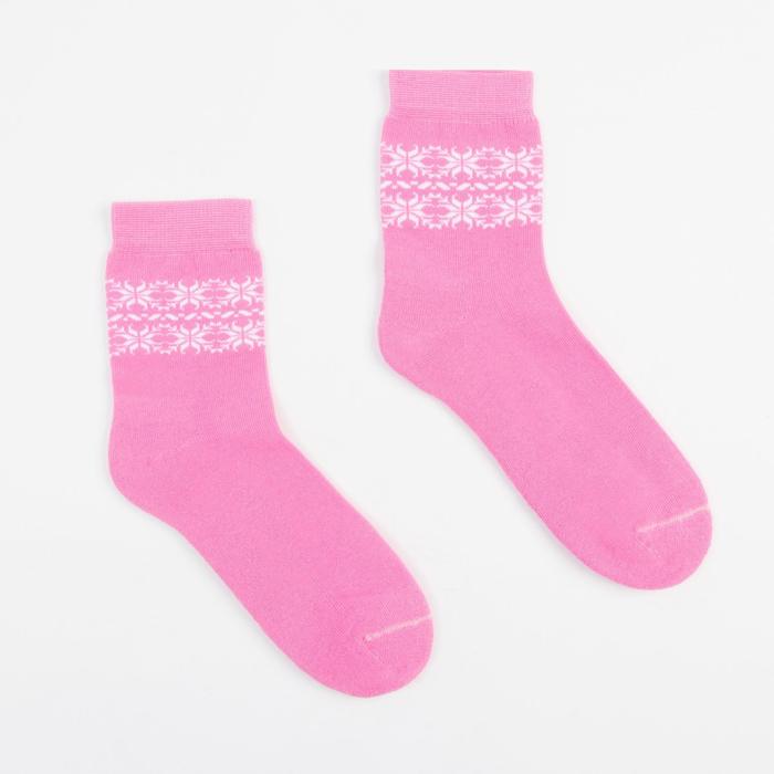 фото Носки детские махровые, цвет розовый, размер 22-24 носкофф
