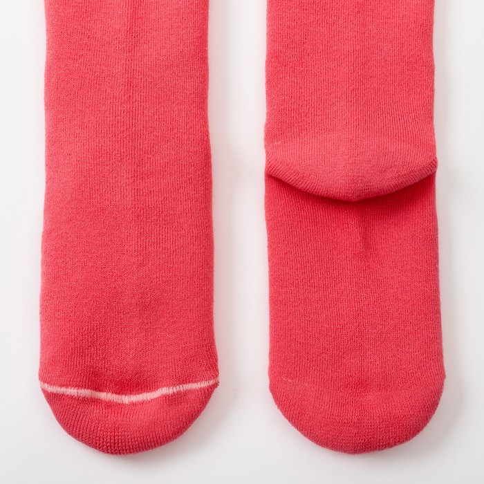 Колготки детские плюшевые ПФС70, цвет коралловый, рост 116-122 см