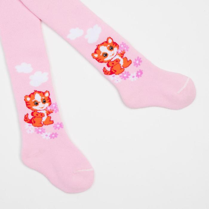 Колготки детские плюшевые ПФС70-2751, цвет светло-розовый, рост 92-98 см