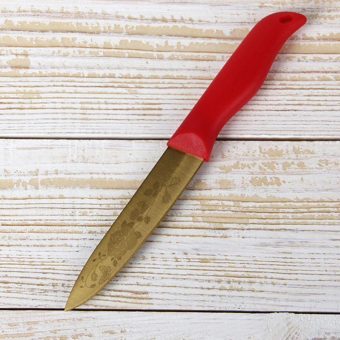 Нож с титановым покрытием "Золотой клад" лезвие 10 см