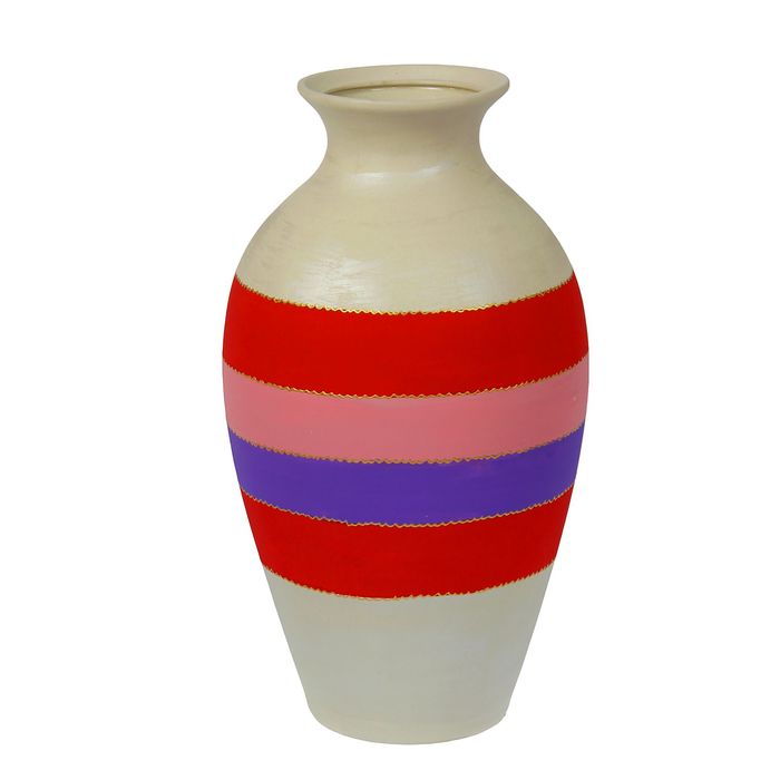 Ваза "Классика" полоса, красная, микс
